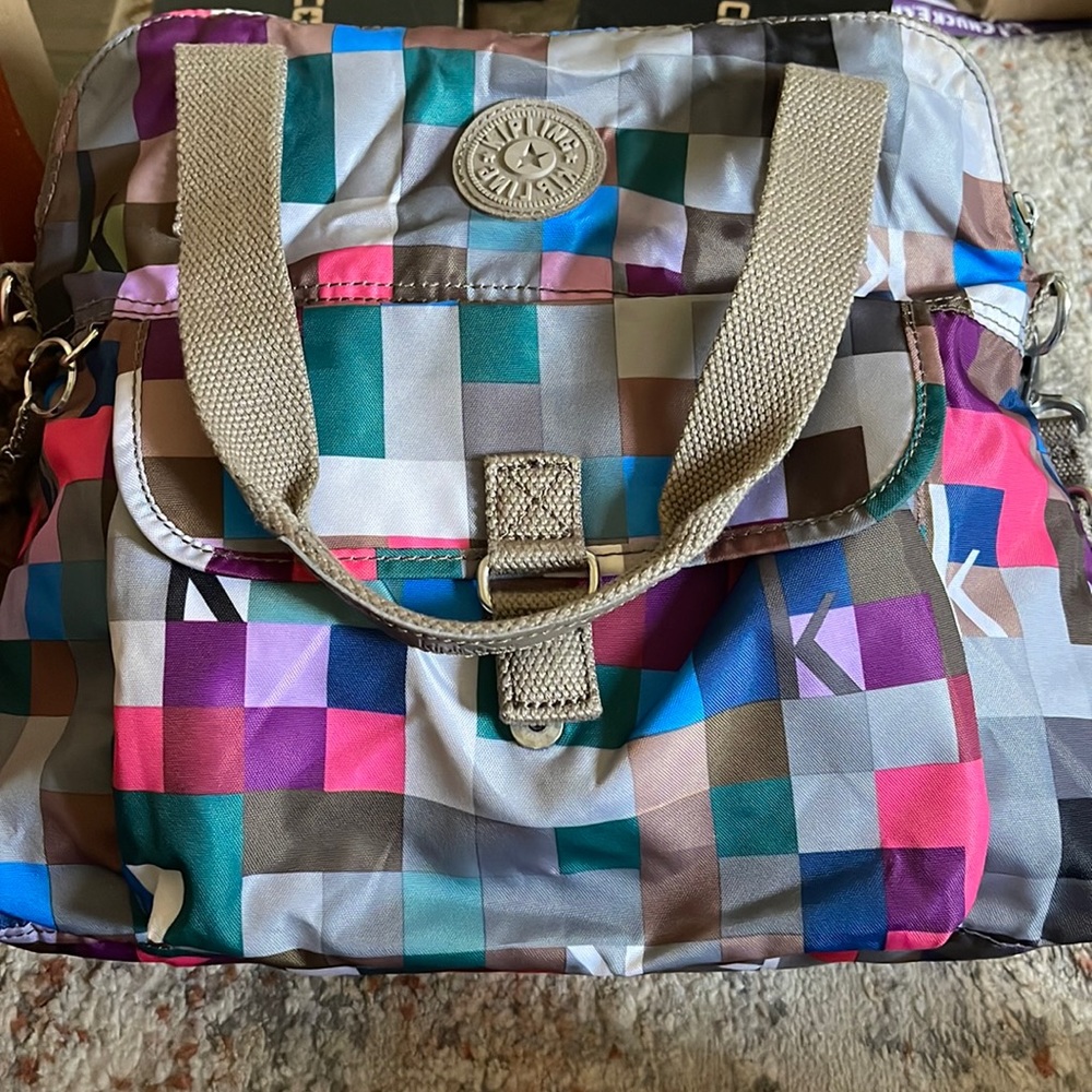 Multicolored Kipling tote bag